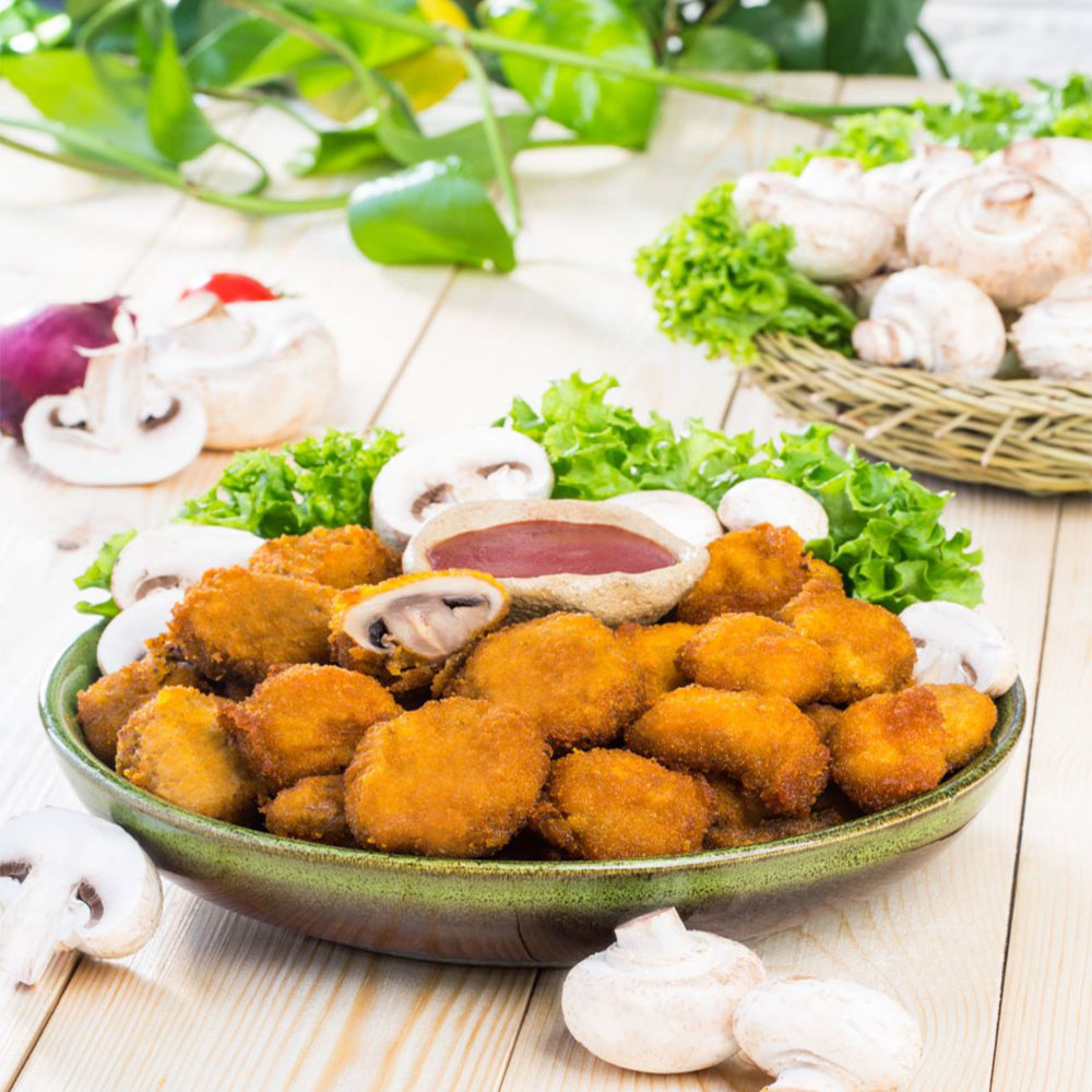 Golden and crispy fried mushrooms, a perfect appetizer or snack