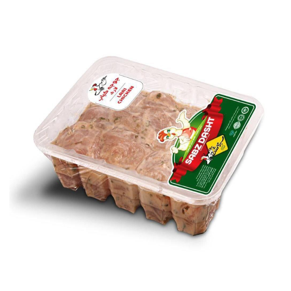 Traditional Lari-style chicken marinated with Persian spices and grilled to perfection.