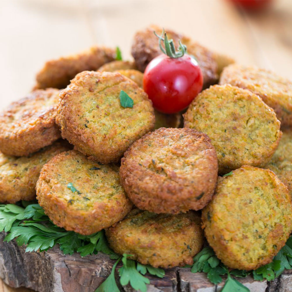 Golden plain falafel, a classic Middle Eastern treat